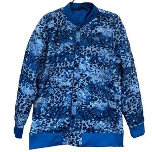 The North Face Jacket Women’s Blue Camo Snap Front Quilted Size L